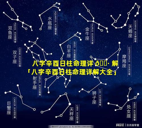 八字辛酉日柱命理详 🌷 解「八字辛酉日柱命理详解大全」